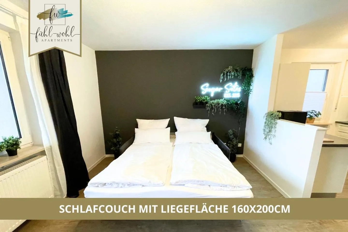 Apartment Semper Suite No1 - 2Zi Fewo 1-4 Pers, Balkon, Parkplatz, Hofgartennaehe Bayreuth